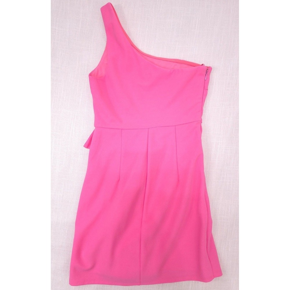 Lena Pink One Shoulder Ruffle Mini Dress S - Picture 2 of 11